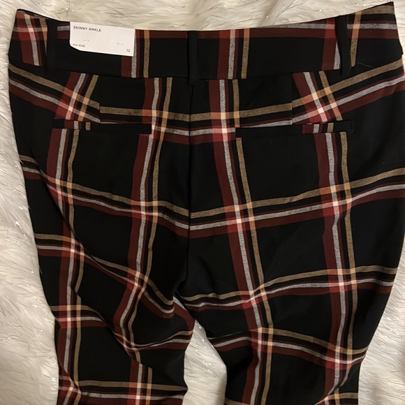Loft mid ride ankle plaid pants (12) - Picture 5 of 8
